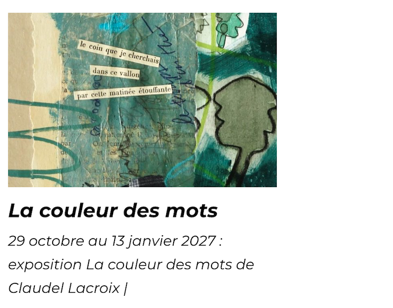 Expo solo : La couleur des mots
